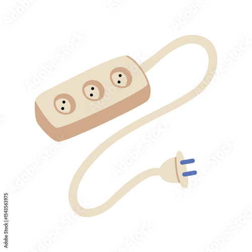 Back to school hand drawn socket adapter vector illustration for education, online learning, reading book, school and courses. International education day, teachers day concept art.
