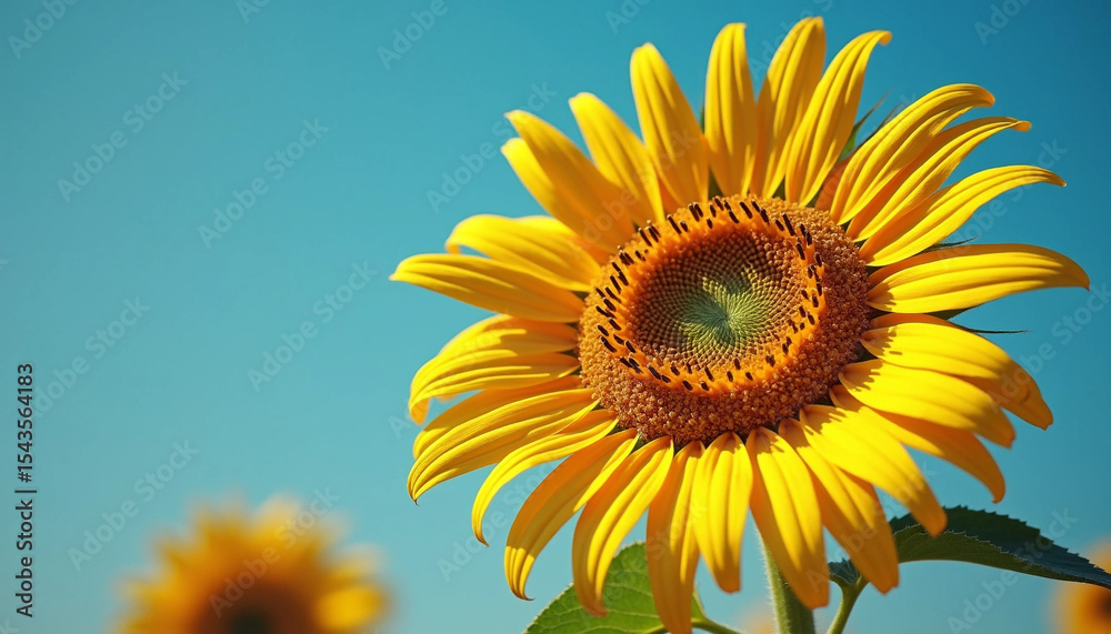 Obraz premium sunflower on blue sky