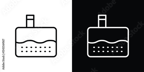 Sewerage tank icon filled flat sign concept for web design.