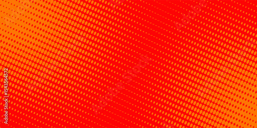 Dots halftone orange color pattern gradient texture with technology digital background. Dots pop art comics with summer background.