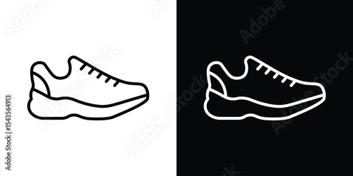 Shoes icon filled flat sign concept for web design.