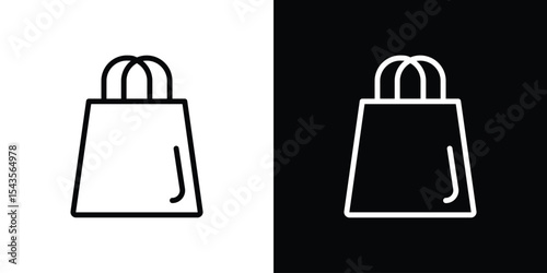 Shopping bag icon filled flat sign concept for web design.