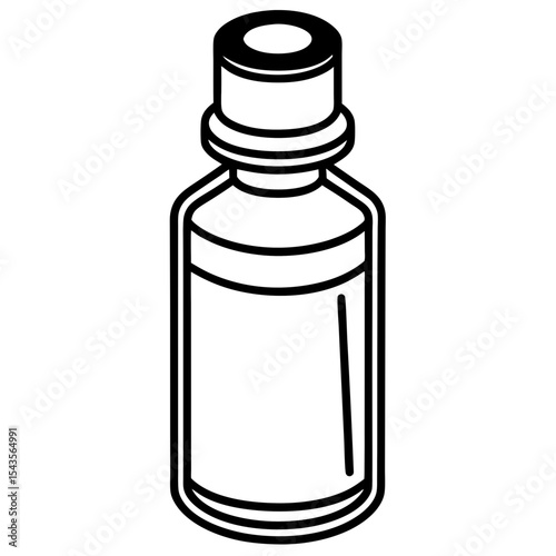 Minimalist Vaccine Vial Outline Icon
