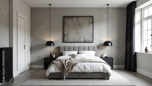Minimal Modern Bedroom with Elegant Bed Setup