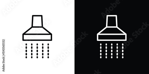 Shower down icon filled flat sign concept for web design.