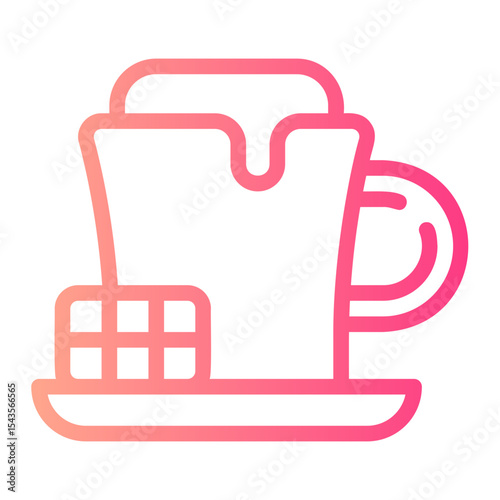 hot chocolate gradient icon