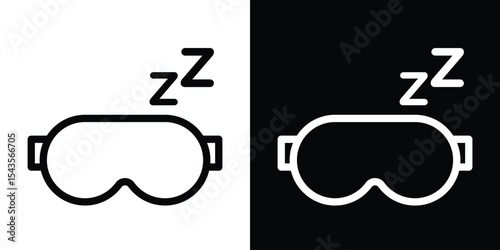 Sleep mask icon filled flat sign concept for web design.
