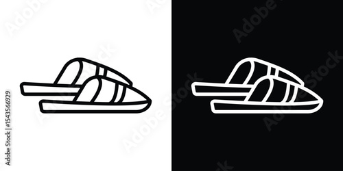 Slippers icon filled flat sign concept for web design.
