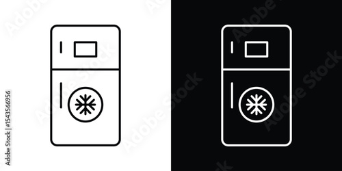 smart fridge icon filled flat sign concept for web design.
