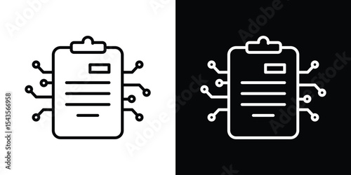 Smart contract icon filled flat sign concept for web design.
