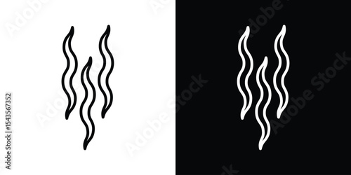 Smoke steam silhouette icon filled flat sign concept for web design.