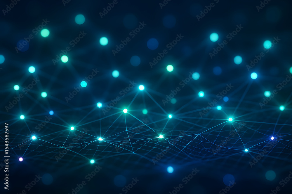 Fototapeta premium Futuristic Neural Network Background #2