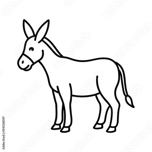 Donkey line art