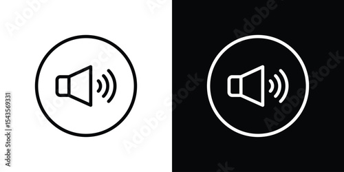 Speaker icon filled flat sign concept for web design.