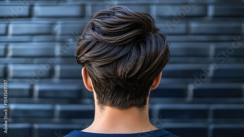 Stylish, modern hairstyle on man