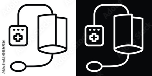 Sphygmomanometer icon filled flat sign concept for web design.