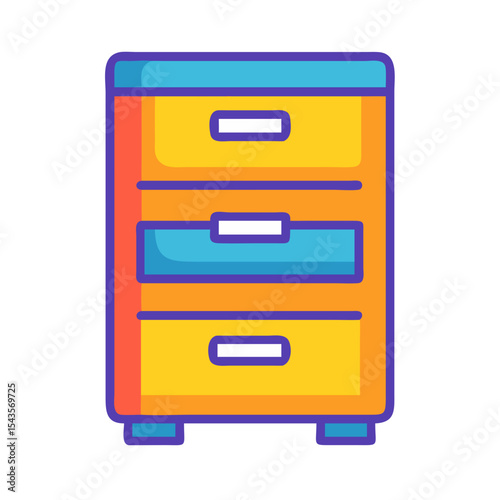 Filing cabinet with drawers Material SVG Icon