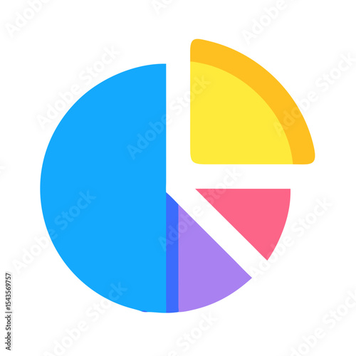 Pie chart with quarter segment Material SVG Icon