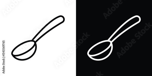 Spoon icon filled flat sign concept for web design.