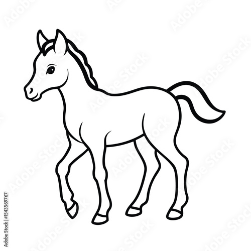 Foal line art