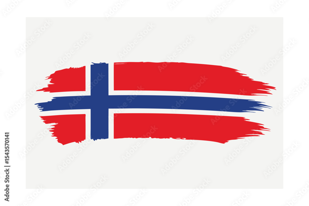 Obraz premium Brushstroke Flag Norway
