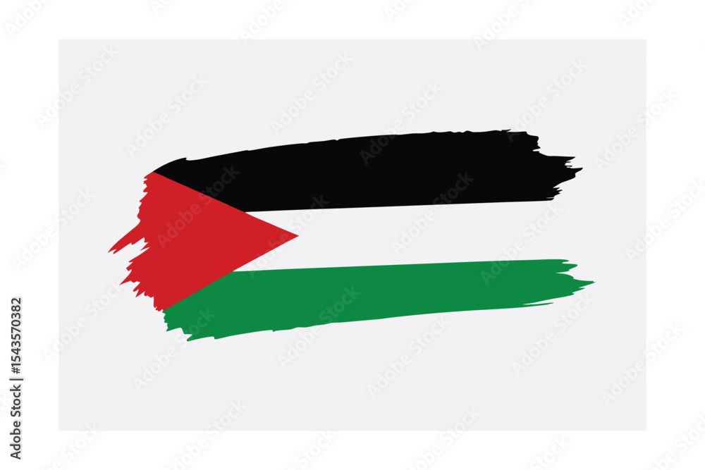 Brushstroke Flag Palestine Brushstroke Flag Palestine