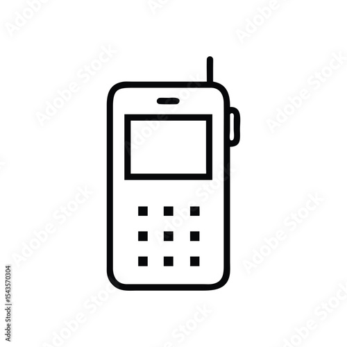Walkie-talkie line icon, vector logo isolated on white background. walkie talkie vector icon line template. 