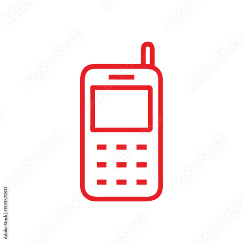 Walkie-talkie line icon, vector logo isolated on white background. walkie talkie vector icon line template. 