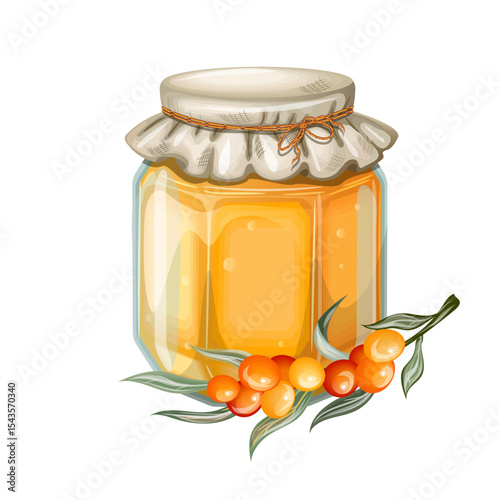 Jar of sea ​​​​buckthorn jam