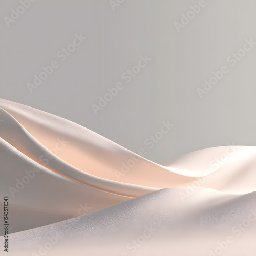 Soft Elegance Minimal Background with Subtle Glow for Skincare Ads creates calm,refined setting that highlights purity gentle care.The clean,minimalist backdrop paired with delicate glow evokes  sense