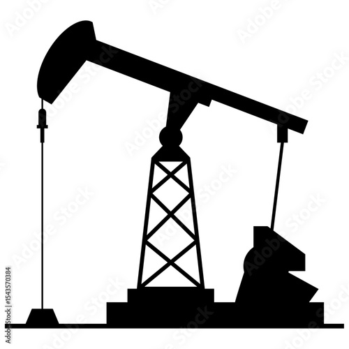 oil mining icon vector drawing.