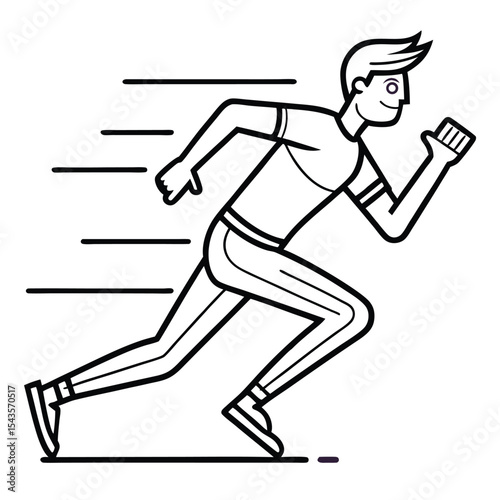 running man vector illustration