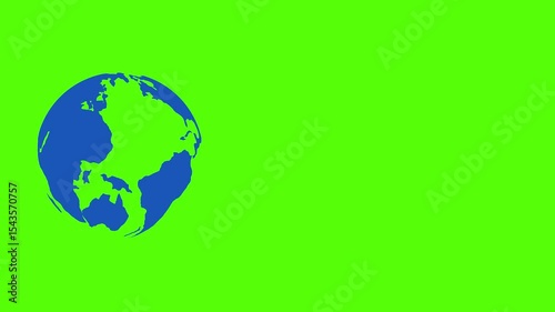 Abstract model of the planet earth. Globe made of white material concept for industry, business and global communication. Earth globe  color. Animation revolves around itself seamless loop. 
