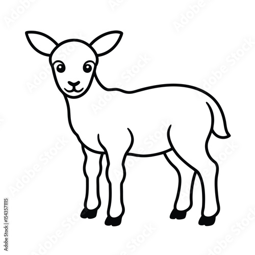 Lamb line art