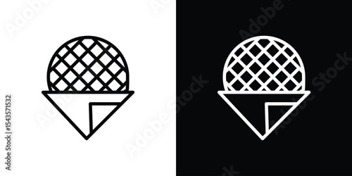 Stroopwafel icon filled flat sign concept for web design.
