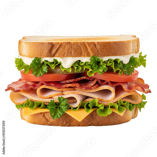 sandwich isolé sur un fond blanc