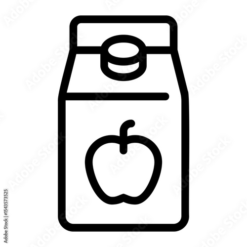 apple juice line icon
