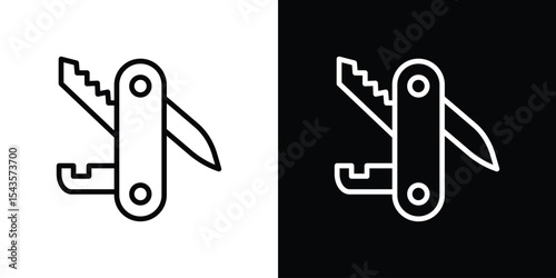 Swiss Knife icon filled flat sign concept for web design.