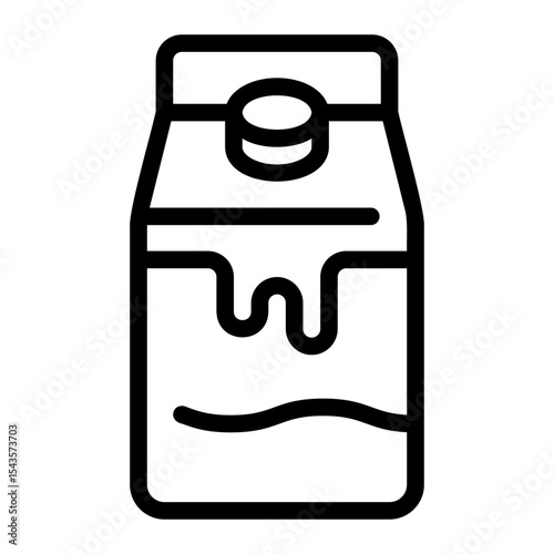 milk box line icon