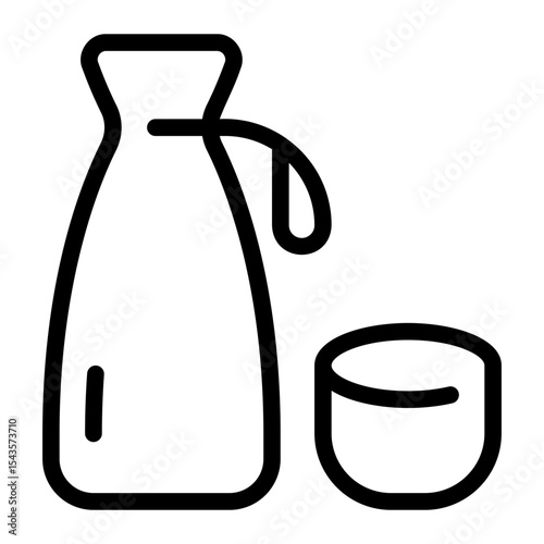 Sake line icon