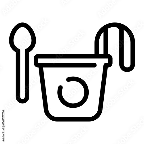 yogurt line icon
