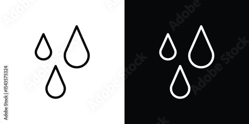Tear drop icon filled flat sign concept for web design.