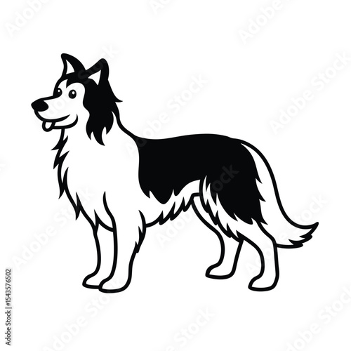 Sheepdog line art