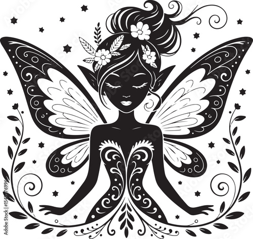 afro fairy, fairy silhouette, black fairy, natural hair fairy, afro hair, magic fairy, enchanted fairy, fantasy silhouette, whimsical fairy, fairy wings, dark skin fairy, cultural fairy, magical girl,