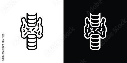 Thyroid icon filled flat sign concept for web design.