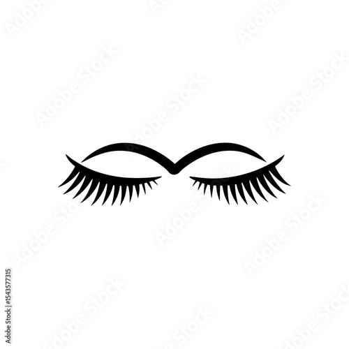 Mascara icon logo design for fashion cosmetic and beauty makeup branding
