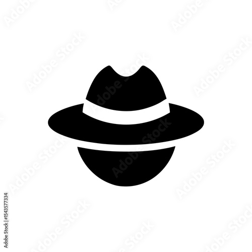 Modern stylish hat icon logo for fashion boutique clothing and accessory branding