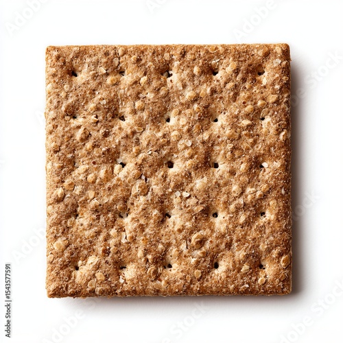 A crispy cracker, perfect for snacking or pairing with cheese or soup. Its texture is visibly crunchy and wholesome. 