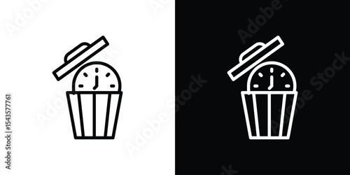 Time waste icon filled flat sign concept for web design.