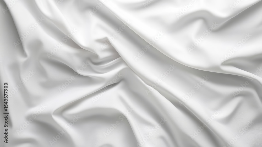 Fototapeta premium Product photography of luxury white bedding set, seamless background